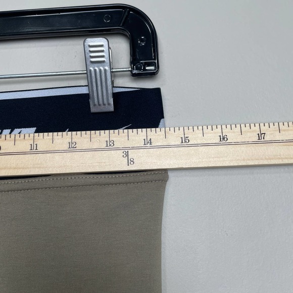 Nike Sportswear Club High Waisted Leggings Logo Jersey Olive Sage Green M - Picture 5 of 10